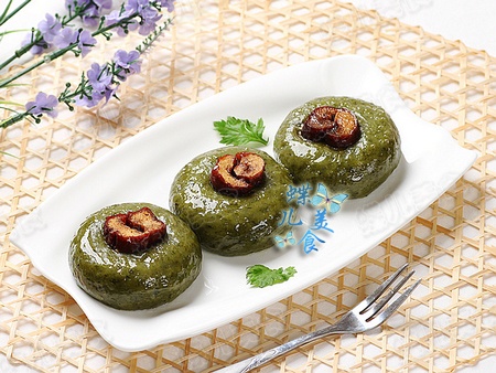 電熱鍋食譜-艾葉糯米餅